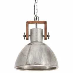 vidaXL Hängelampe Industriestil 25 W Silbern Rund 30 cm E27