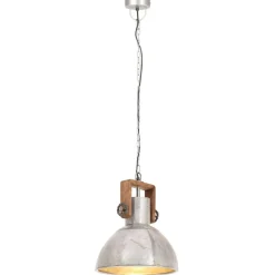 vidaXL Hängelampe Industriestil 25 W Silbern Rund 30 cm E27