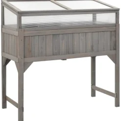 vidaXL Hochbeet mit Gewächshaus 110x54x120 cm Massivholz Tanne