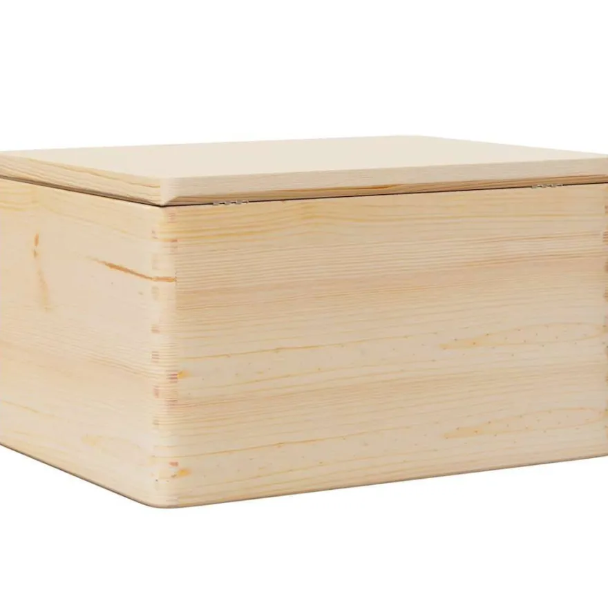 vidaXL Holzkiste mit Deckel 40x30x23 cm Massivholz Kiefer