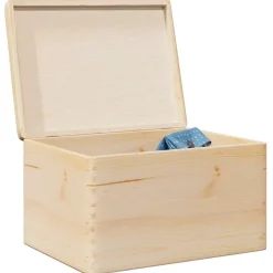 vidaXL Holzkiste mit Deckel 40x30x23 cm Massivholz Kiefer