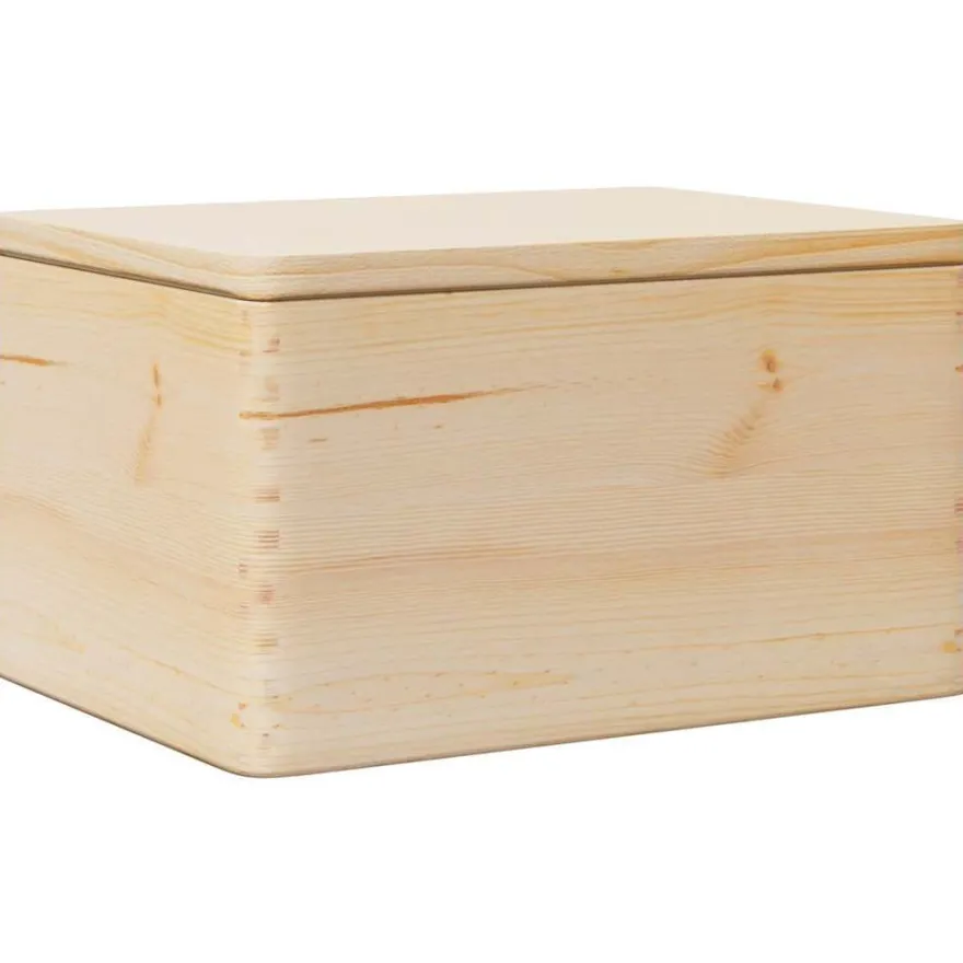 vidaXL Holzkiste mit Deckel 40x30x23 cm Massivholz Kiefer