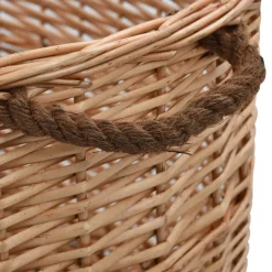 vidaXL Holzkorb mit Tragegriffen 78 x 54 x 34 cm Natur Weide