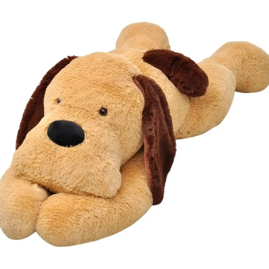 vidaXL Hund Kuscheltier Plüsch Braun 160 cm