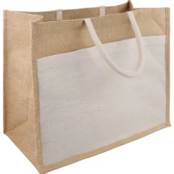 vidaXL Jute-Handtaschen mit Tasche 5 pcs 42 x 33 x 19 cm