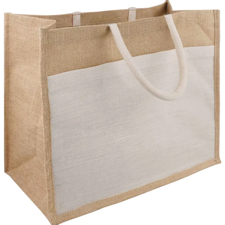 vidaXL Jute-Handtaschen mit Tasche 5 pcs 42 x 33 x 19 cm