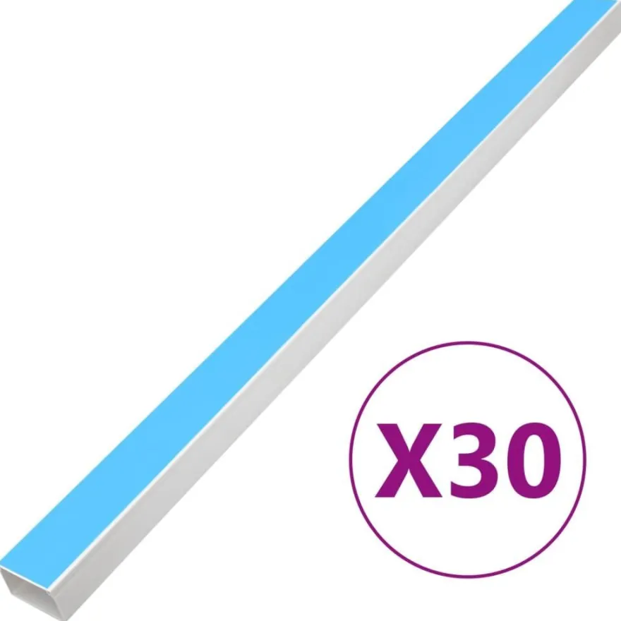 vidaXL Kabelkanäle Selbstklebend 50x25 mm 30 m PVC