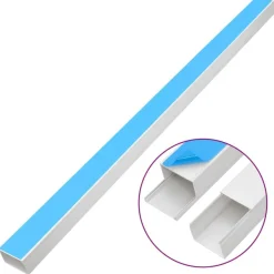 vidaXL Kabelkanäle Selbstklebend 50x25 mm 10 m PVC