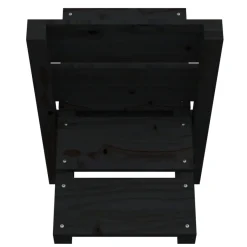 vidaXL Kaminholzhalter Schwarz 47x39,5x48 cm Massivholz Kiefer