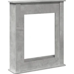 vidaXL Kaminumrandung Betongrau 75x20x87,5 cm Holzwerkstoff