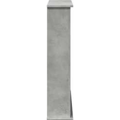 vidaXL Kaminumrandung Betongrau 75x20x87,5 cm Holzwerkstoff