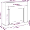vidaXL Kaminumrandung Braun Eichen-Optik 100x30x87,5 cm Holzwerkstoff