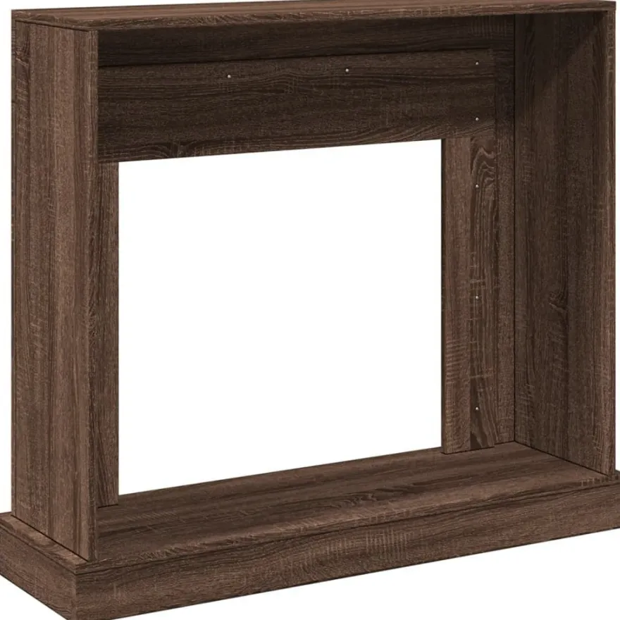 vidaXL Kaminumrandung Braun Eichen-Optik 100x30x87,5 cm Holzwerkstoff