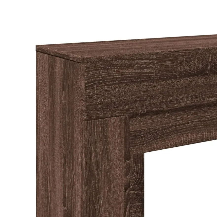 vidaXL Kaminumrandung Braun Eichen-Optik 100x30x87,5 cm Holzwerkstoff