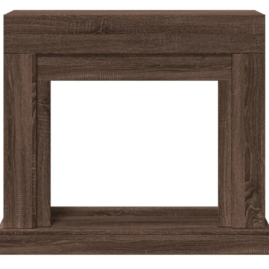 vidaXL Kaminumrandung Braun Eichen-Optik 100x30x87,5 cm Holzwerkstoff