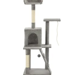 vidaXL Katzenbaum mit Sisal-Kratzsäulen 120 cm Grau