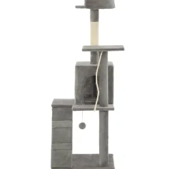 vidaXL Katzenbaum mit Sisal-Kratzsäulen 120 cm Grau