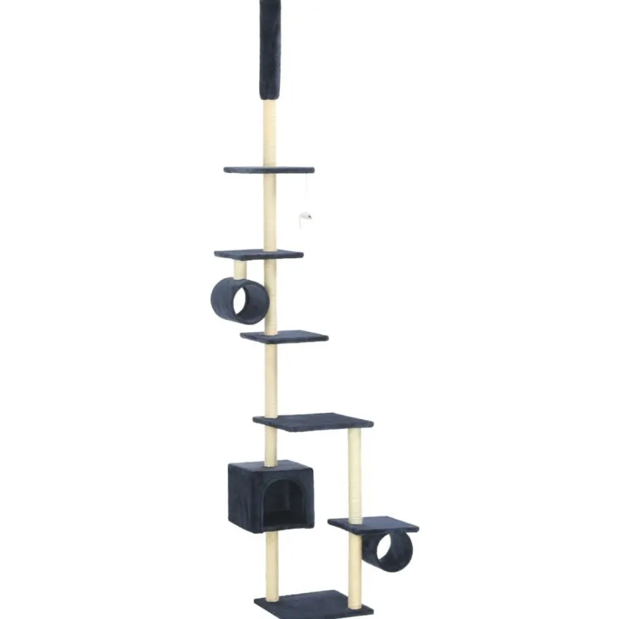 vidaXL Katzenbaum mit Sisal-Kratzsäulen 260 cm Dunkelblau