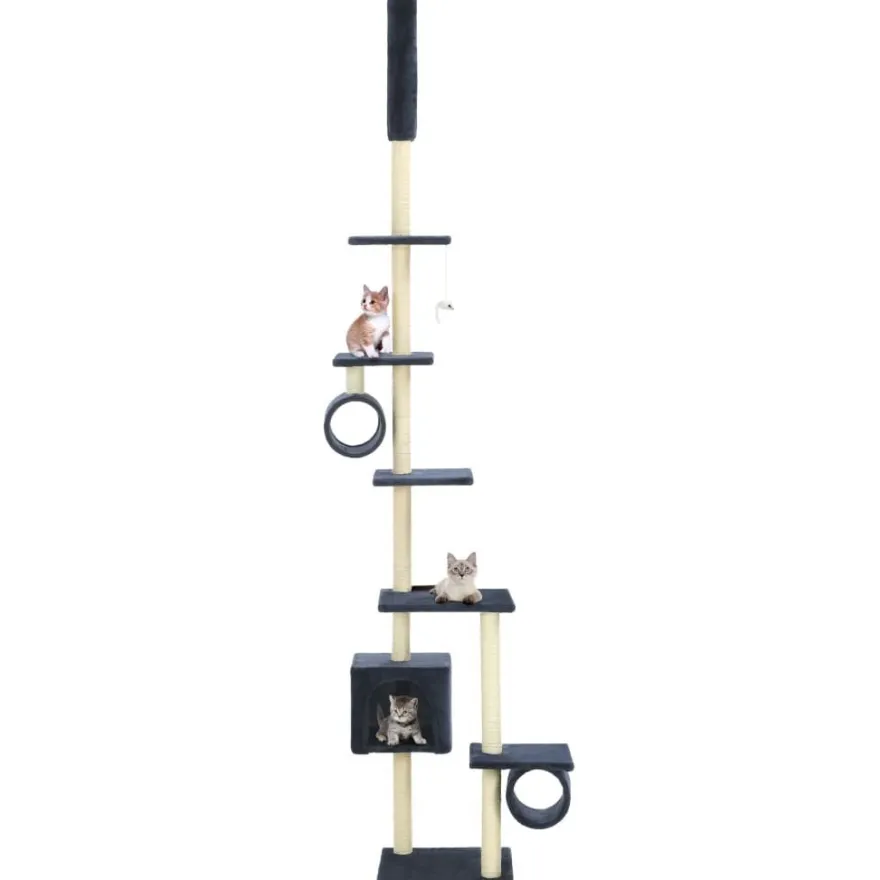 vidaXL Katzenbaum mit Sisal-Kratzsäulen 260 cm Dunkelblau
