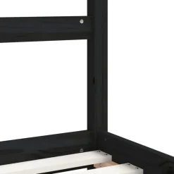vidaXL Kinderbett Schwarz 90x200 cm Massivholz Kiefer