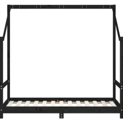 vidaXL Kinderbett Schwarz 2x(80x160) cm Massivholz Kiefer