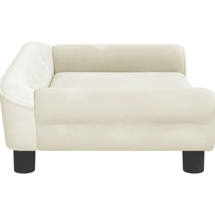 vidaXL Kindersofa Creme 70x45x26 cm Samt