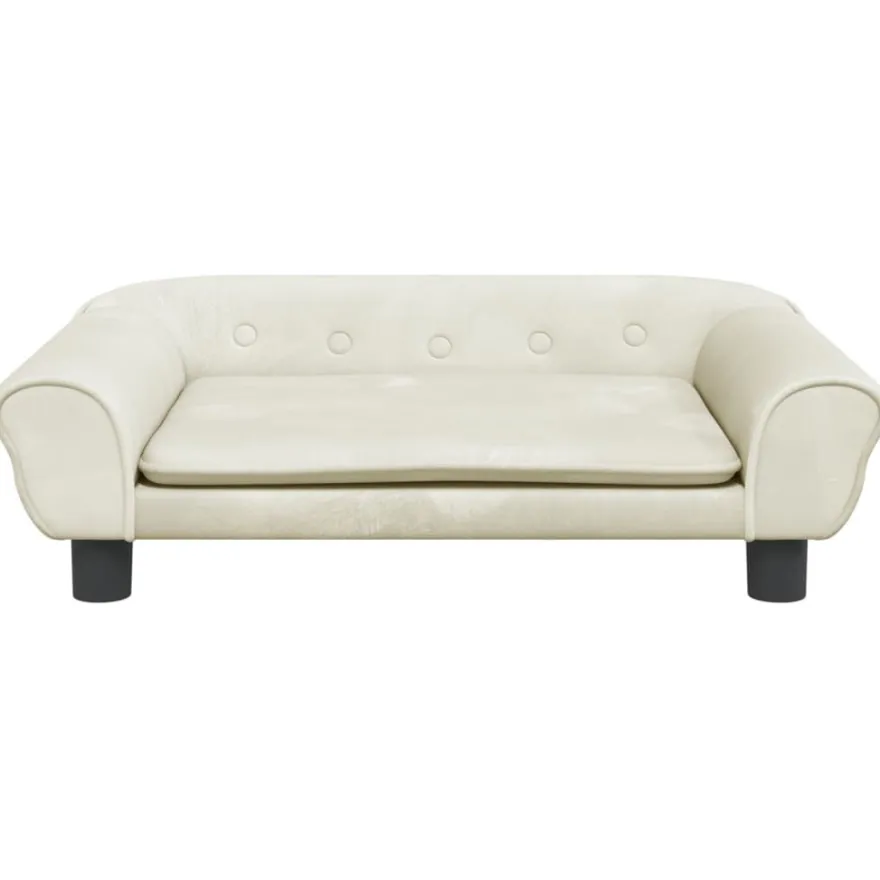vidaXL Kindersofa Creme 70x45x26 cm Samt