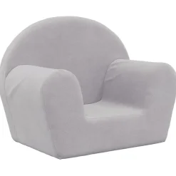 vidaXL Kindersofa Hellgrau Weich Plüsch