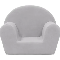 vidaXL Kindersofa Hellgrau Weich Plüsch