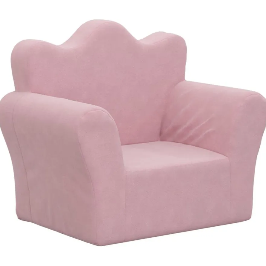 vidaXL Kindersofa Rosa Weich Plüsch