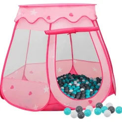 vidaXL Kinder-Spielzelt mit 250 Bällen Rosa 102x102x82 cm