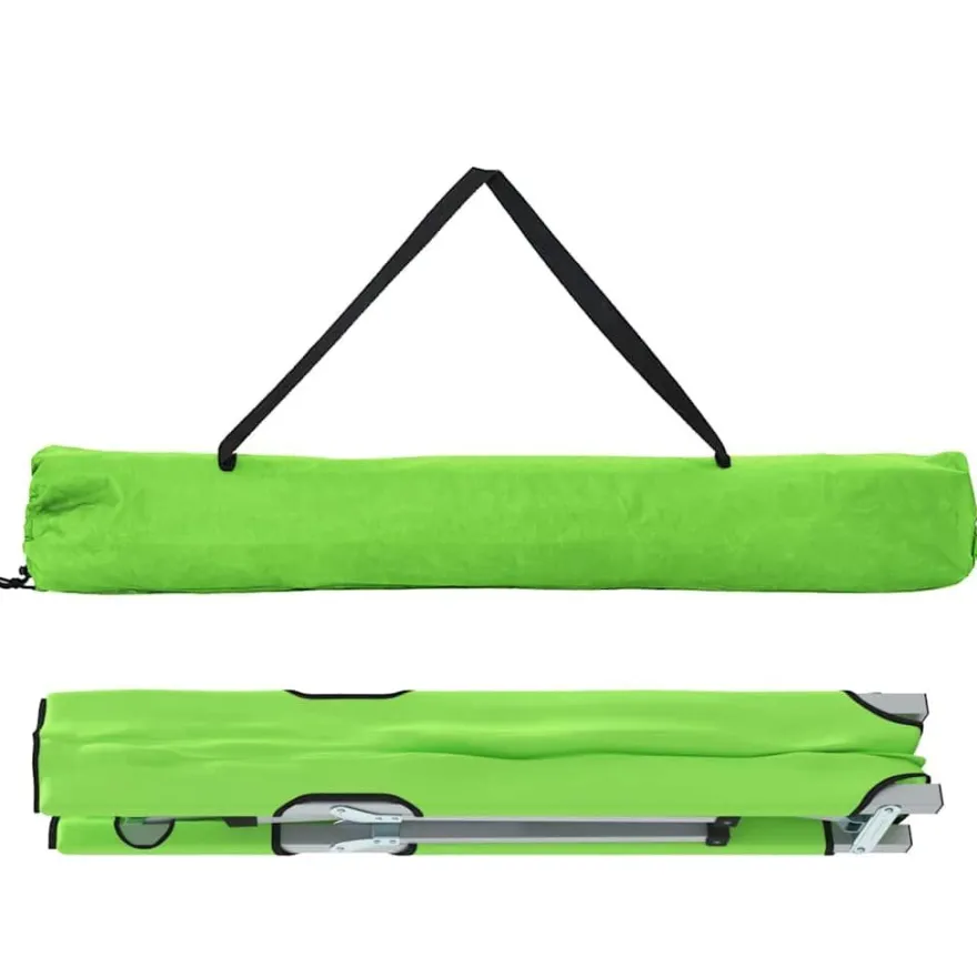 vidaXL Klapp Schlafbett fürs Camping 2 pcs Grün 194 x 62,5 x 42,5 cm