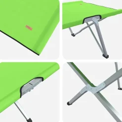 vidaXL Klapp Schlafbett fürs Camping 2 pcs Grün 194 x 62,5 x 42,5 cm