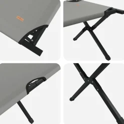 vidaXL Klapp Schlafbett fürs Camping Grau 210 x 80 x 46 cm