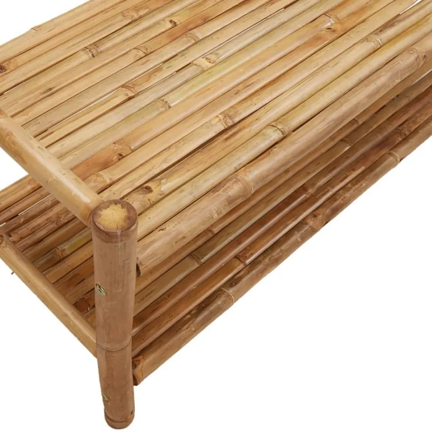 vidaXL Kleiderständer mit Ablagen 103x40x183 cm Bambus