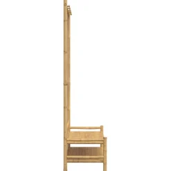 vidaXL Kleiderständer mit Ablagen 103x40x183 cm Bambus