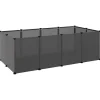 vidaXL Kleintierkäfig Schwarz 144x74x46,5 cm PP und Stahl