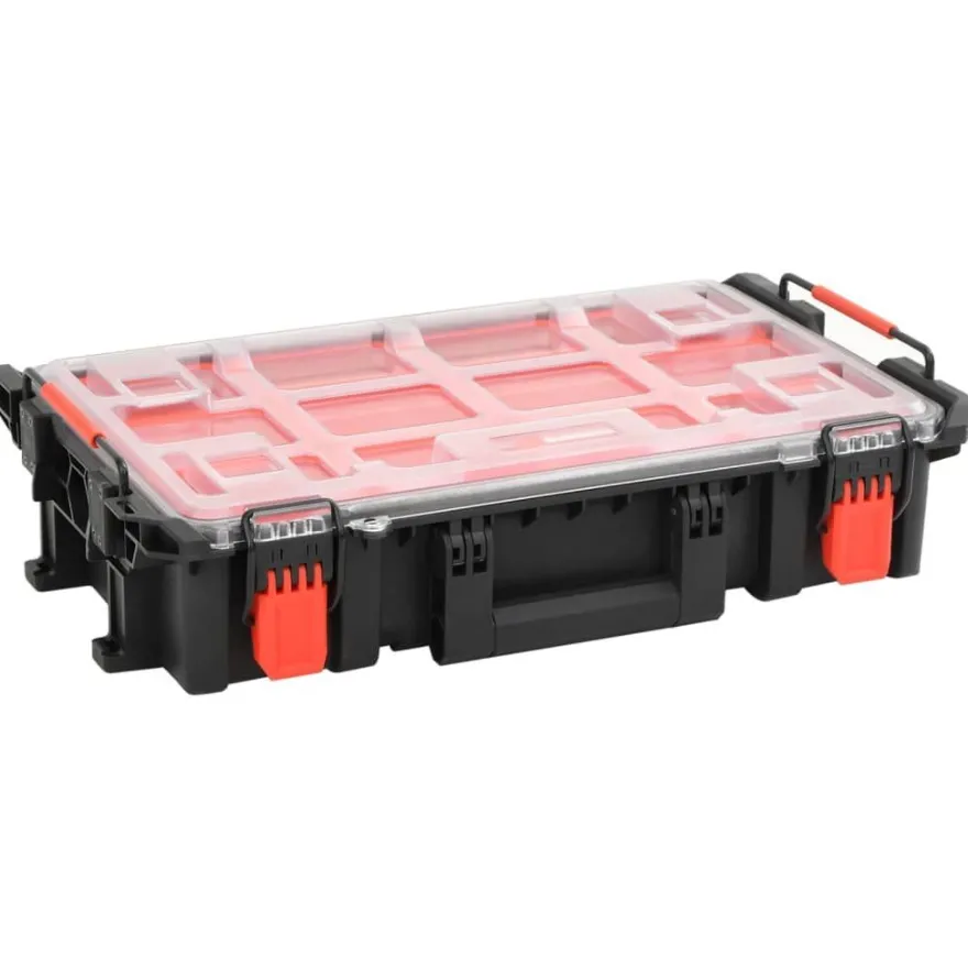 vidaXL Koffer für Flugreise Tragbar Schwarz 55,5x34,5x13,5 cm PP
