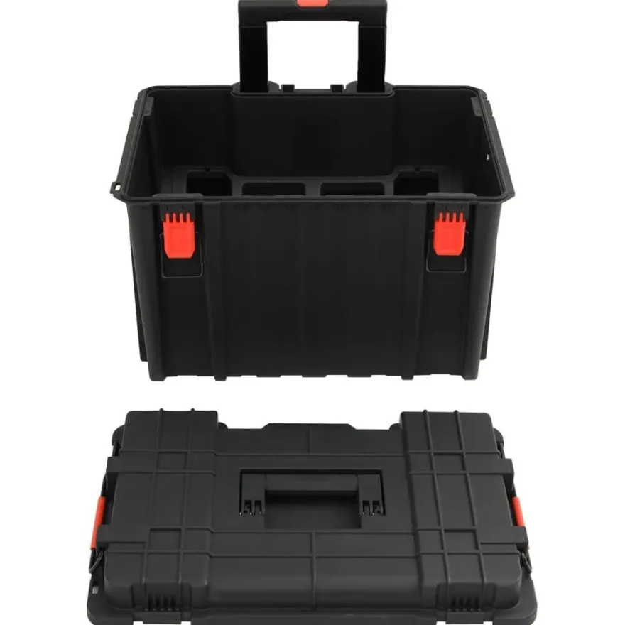 vidaXL Koffer für Flugreise Tragbar Schwarz 56,5x45,5x48 cm PP