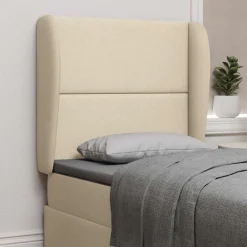 vidaXL Kopfteil Ohr Creme 80 x 23 x 6 cm Stoff