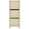 vidaXL Korb-Kommode mit 6 Stoffkörben Zedernholz Beige