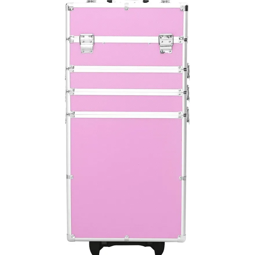 vidaXL Kosmetikkoffer Aluminium Rosa