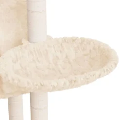 vidaXL Kratzbaum mit Sisal-Kratzsäulen Creme 108,5 cm