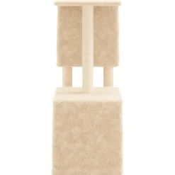 vidaXL Kratzbaum mit Sisal-Kratzsäulen Creme 86 cm