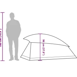 vidaXL Kuppel-Campingzelt 1 Person Grün Wasserdicht