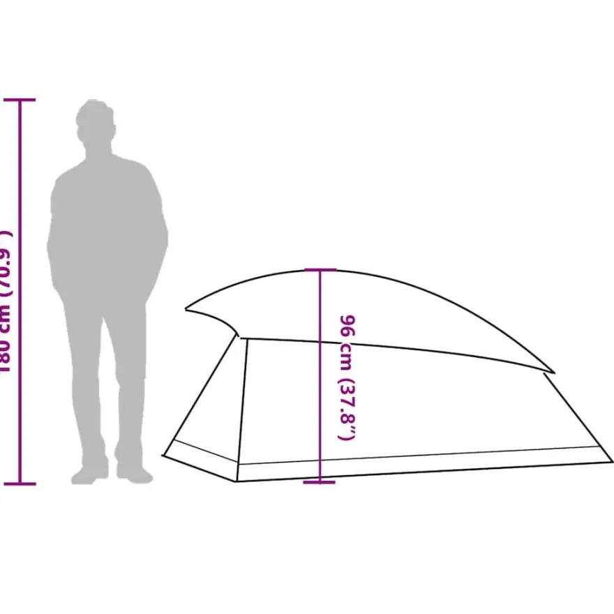 vidaXL Kuppel-Campingzelt 1 Person Grün Wasserdicht