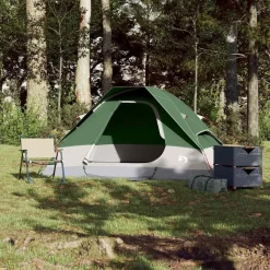 vidaXL Kuppel-Campingzelt 2 Personen Grün Wasserdicht