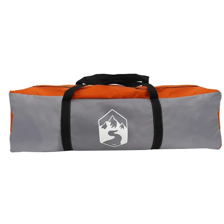 vidaXL Kuppel-Familienzelt 6 Personen Grau und Orange Wasserdicht