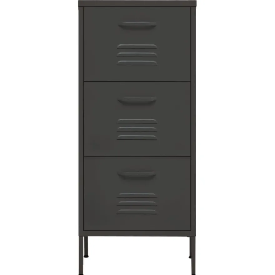 vidaXL Lagerschrank Anthrazit 42,5x35x101,5 cm Stahl