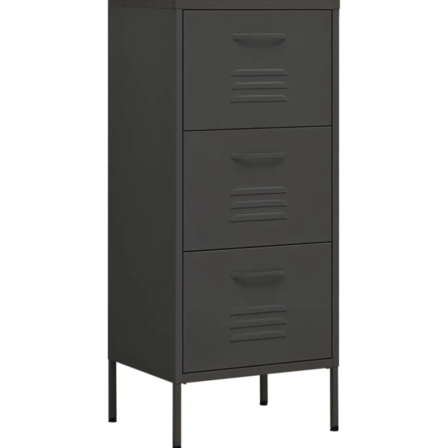 vidaXL Lagerschrank Anthrazit 42,5x35x101,5 cm Stahl